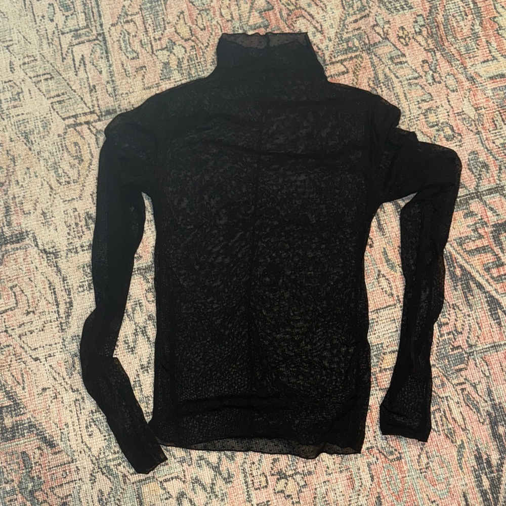 Elegant Black Sheer Women's Top